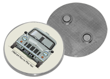 Morris Mini van 1960-64 Round Fridge Magnet